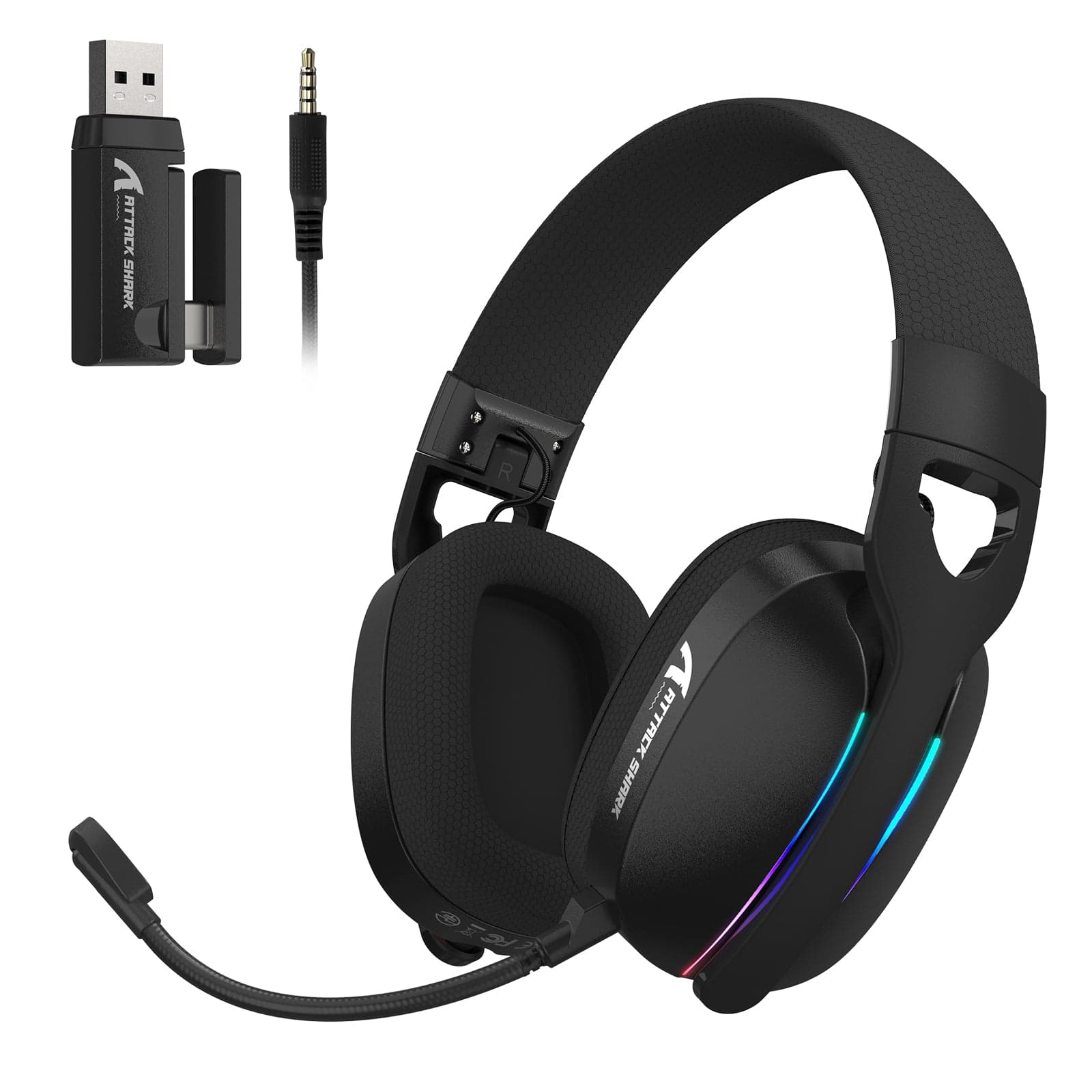 Attack Shark L90 RGB — Casque Gaming Sans Fil 7.1